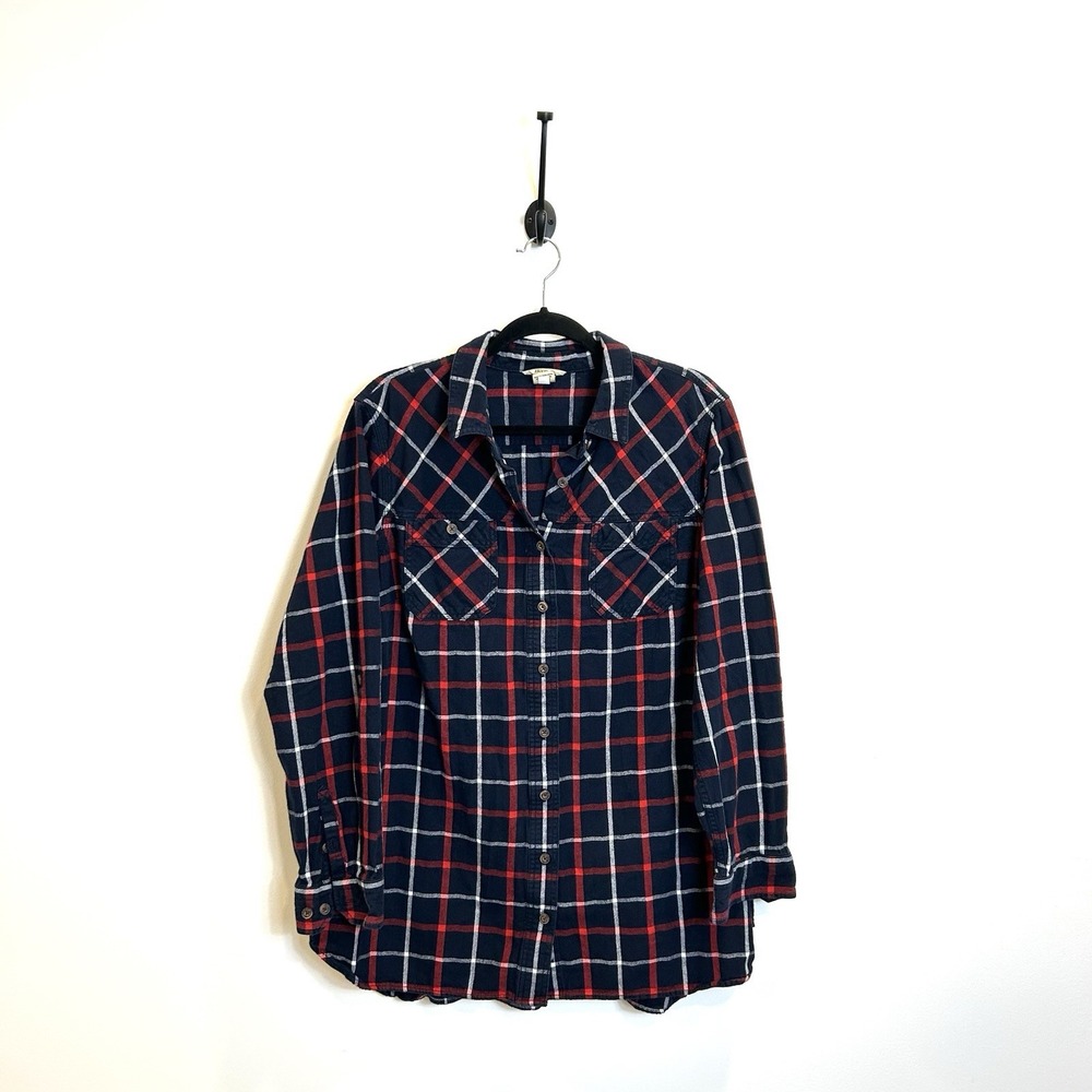 Duluth Womens‎ XXL Free Swingin' Flannel Tunic Button Down Plaid Cotton
